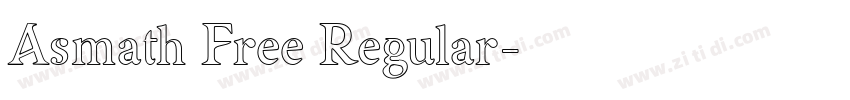 Asmath Free Regular字体转换